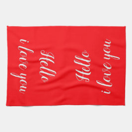 Hallo i Liebe Sie Geschirrtuch