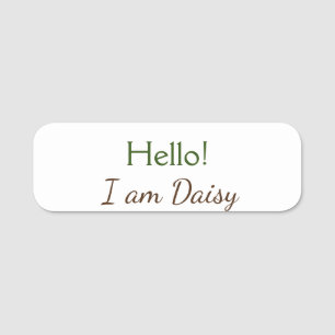 Hallo Ich bin Daisy hinzufügen Name Text einfach m Namensschild