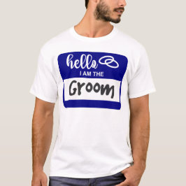 Hallo, ich bin das Groom Wedding Name Abzeichen T-Shirt
