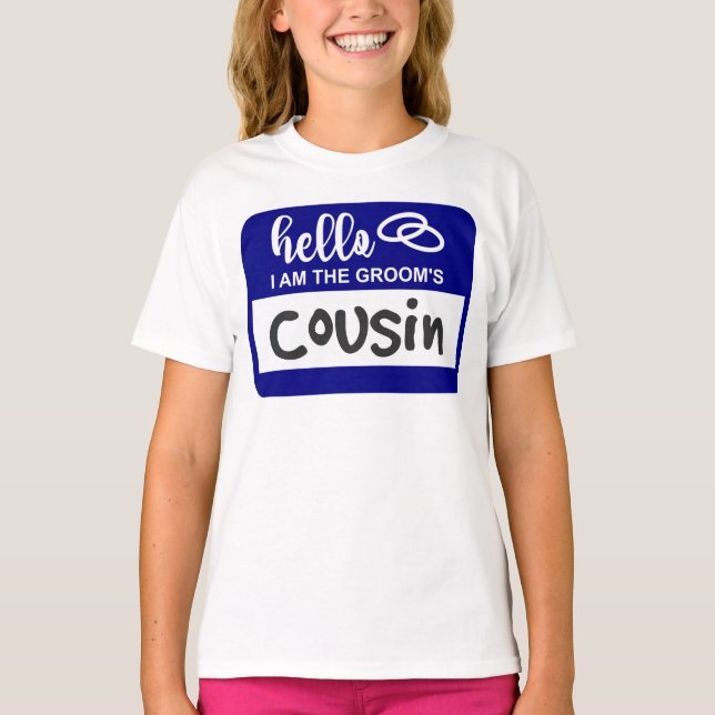 Hallo, ich bin das Groom's Cousin Wedding Name Abz T-Shirt (Vorderseite)