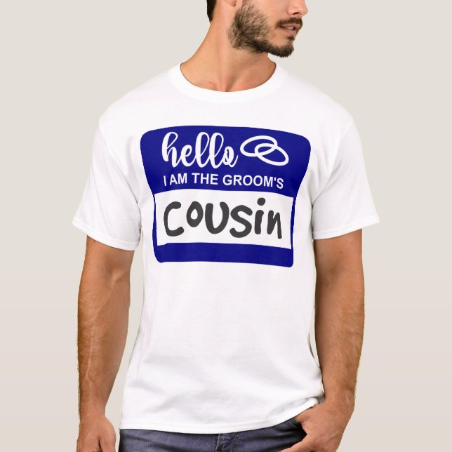Hallo, ich bin das Groom's Cousin Wedding Name Abz T-Shirt (Vorderseite)