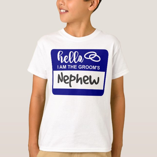 Hallo, ich bin das Nephew-Hochzeitsnacht-Abzeichen T-Shirt (Vorderseite)
