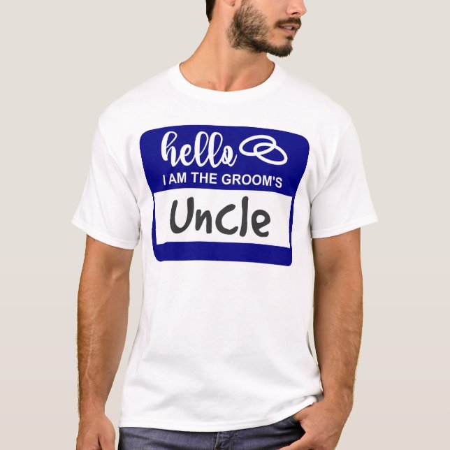 Hallo, ich bin das Onkel-Hochzeitsnacht-Abzeichen  T-Shirt (Vorderseite)