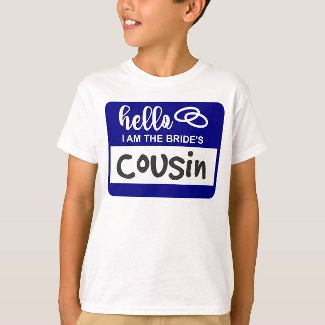 Hallo, ich bin der Cousin der Braut Heiratsname Ab T-Shirt (Vorderseite)