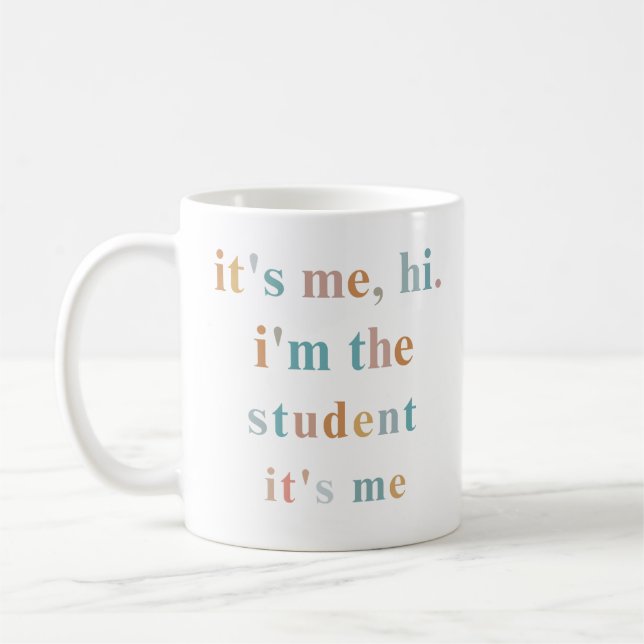 Hallo, ich bin der Schüler, ich bin Schüler, ich b Kaffeetasse (Links)