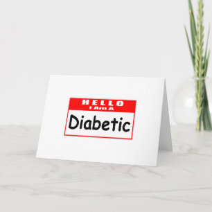 Hallo, ich bin Diabetiker ... Nametag Karte