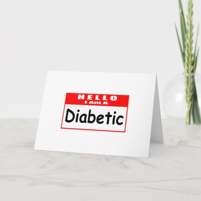 Hallo, ich bin Diabetiker ... Nametag Karte (Vorderseite)