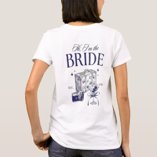 Hallo, ich bin die Braut Retro-Koffer Ziel Hochzei T-Shirt
