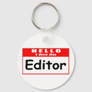 Hallo, ich bin ein Editor ... Nametag Schlüsselanhänger