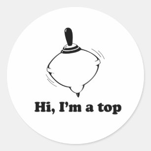 Hallo, ich bin ein Top Runder Aufkleber