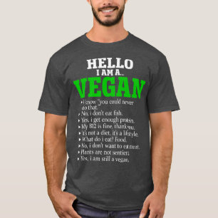 Hallo ich bin ein Veganer Funny Sarcastic Vegetari T-Shirt