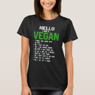 Hallo, ich bin ein veganer vegetarischer Veggie-Ti T-Shirt