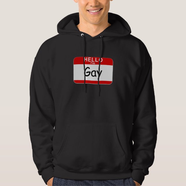 Hallo, ich bin gay hoodie (Vorderseite)