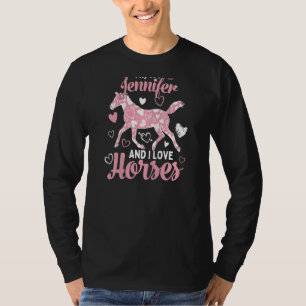 Hallo ich bin Jennifer und ich Liebe Pferde Niedli T-Shirt