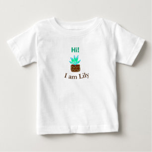 Hallo Ich bin Lily cactus succulent hinzufügen Nam Baby T-shirt