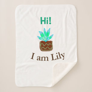 Hallo Ich bin Lily cactus succulent hinzufügen Nam Sherpadecke