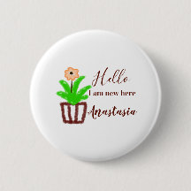 Hallo Ich bin neu hier Baby Dusche Kinder Blumenbl