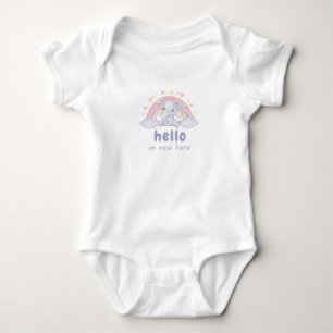 Hallo ich bin neu hier Baby Elephant Design Strampler