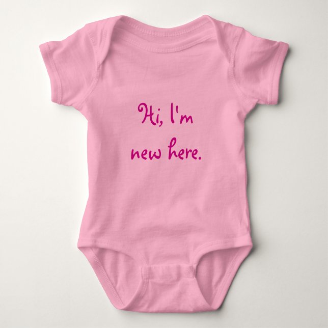 Hallo, ich bin neu hier. baby strampler (Vorderseite)