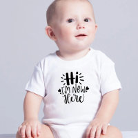 Hallo ich bin neu hier Funny Baby Bodysuits One-Pi