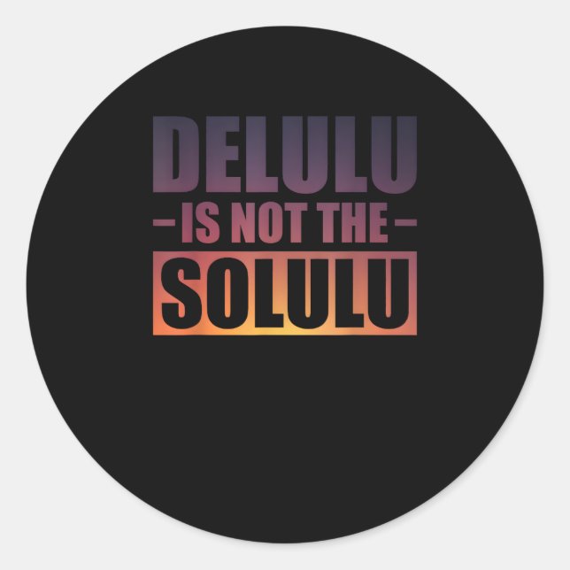 Hallo, ich bin tief Deluluu Runder Aufkleber (Vorderseite)