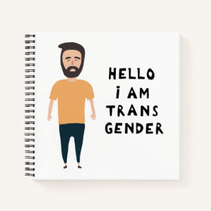 Hallo Ich bin Transgender Notizbuch