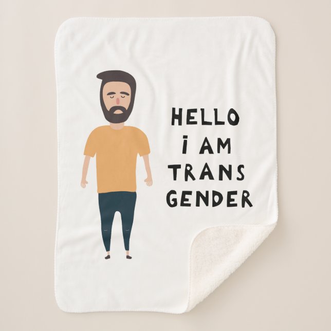 Hallo Ich bin Transgender Sherpadecke (Vorderseite)