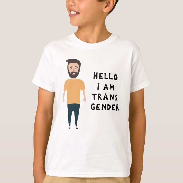 Hallo Ich bin Transgender T-Shirt (Vorderseite)
