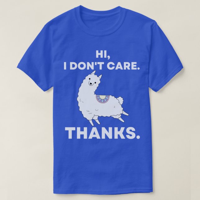 Hallo ich Dont e danke Sarcastic Funny Llama T-Shirt (Design vorne)