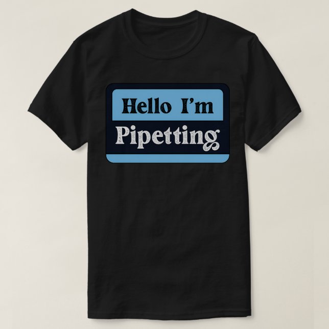 Hallo Ich pipetting Labrador Tech for Medical Labo T-Shirt (Design vorne)