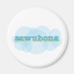 Hallo im Zulu wawubona Rautenmuster Magnet