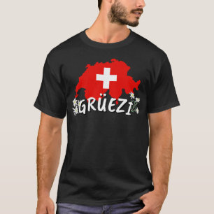 Hallo in Schweiz Land Schweizer Flagge T-Shirt