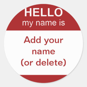 Hallo ist mein Name Aufkleber
