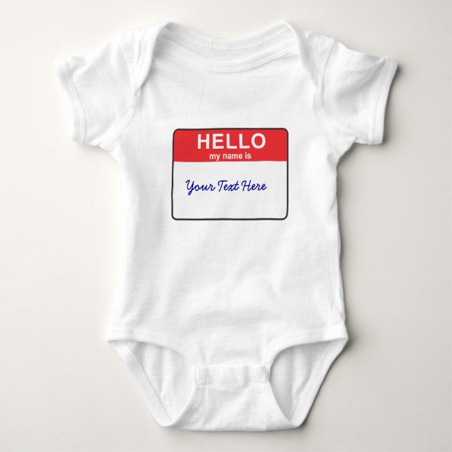 Hallo ist mein Name… Baby Strampler (Vorderseite)