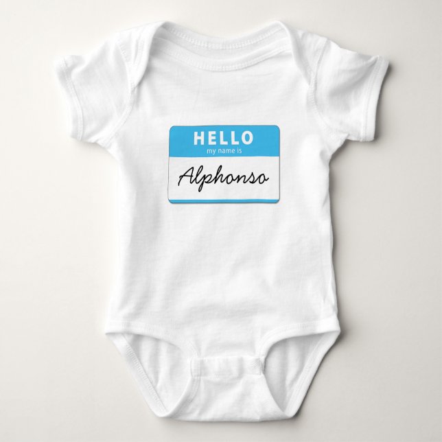 Hallo, ist mein Name… Baby Strampler (Vorderseite)