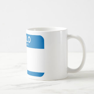 Hallo ist mein Name - Blau Kaffeetasse