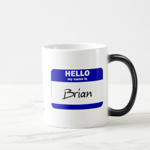 Hallo ist mein Name Brian (blau) Verwandlungstasse