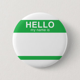 Hallo ist mein Name - Grün Button