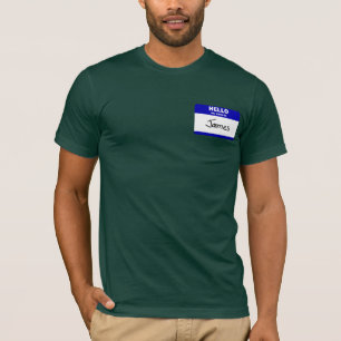 Hallo ist mein Name James (blau) T-Shirt