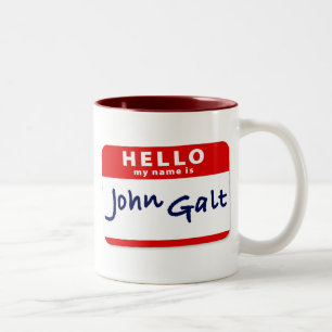 Hallo ist mein Name John Galt Zweifarbige Tasse