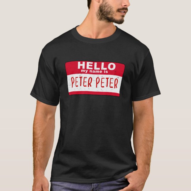 Hallo ist mein Name Kürbis-Esser Peter Peter T-Shirt (Vorderseite)