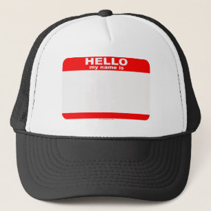 Hallo ist mein Name leer Truckerkappe