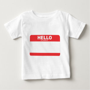 hallo ist mein Name leerer Name tag.png Baby T-shirt