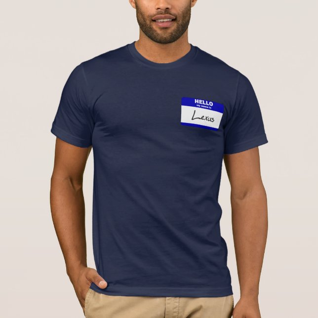 Hallo ist mein Name Lexus (blau) T-Shirt (Vorderseite)
