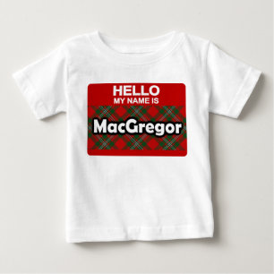Hallo ist mein Name MacGregor schottischer Baby T-shirt