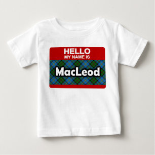 Hallo ist mein Name MacLeod schottischer Baby T-shirt