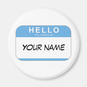 Hallo ist mein Name Magnet
