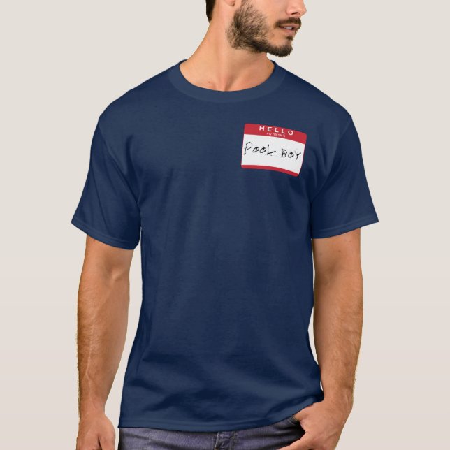 HALLO ist mein Name Pool-Junge T-Shirt (Vorderseite)
