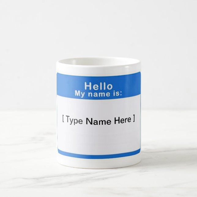 Hallo ist mein Name Schale Tasse (Mittel)