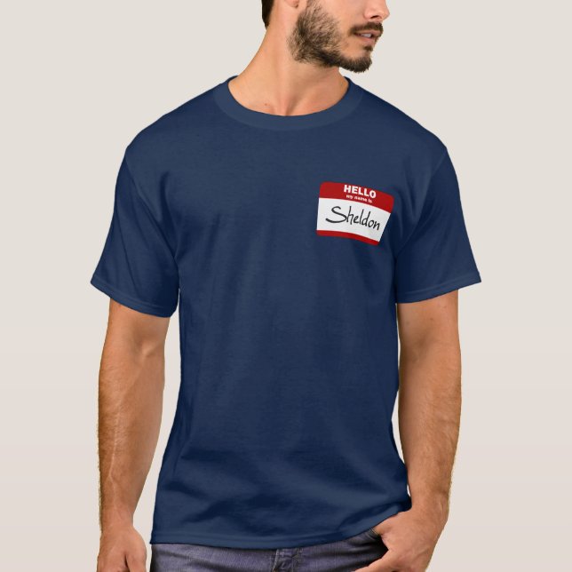 Hallo ist mein Name Sheldon (rot) T-Shirt (Vorderseite)